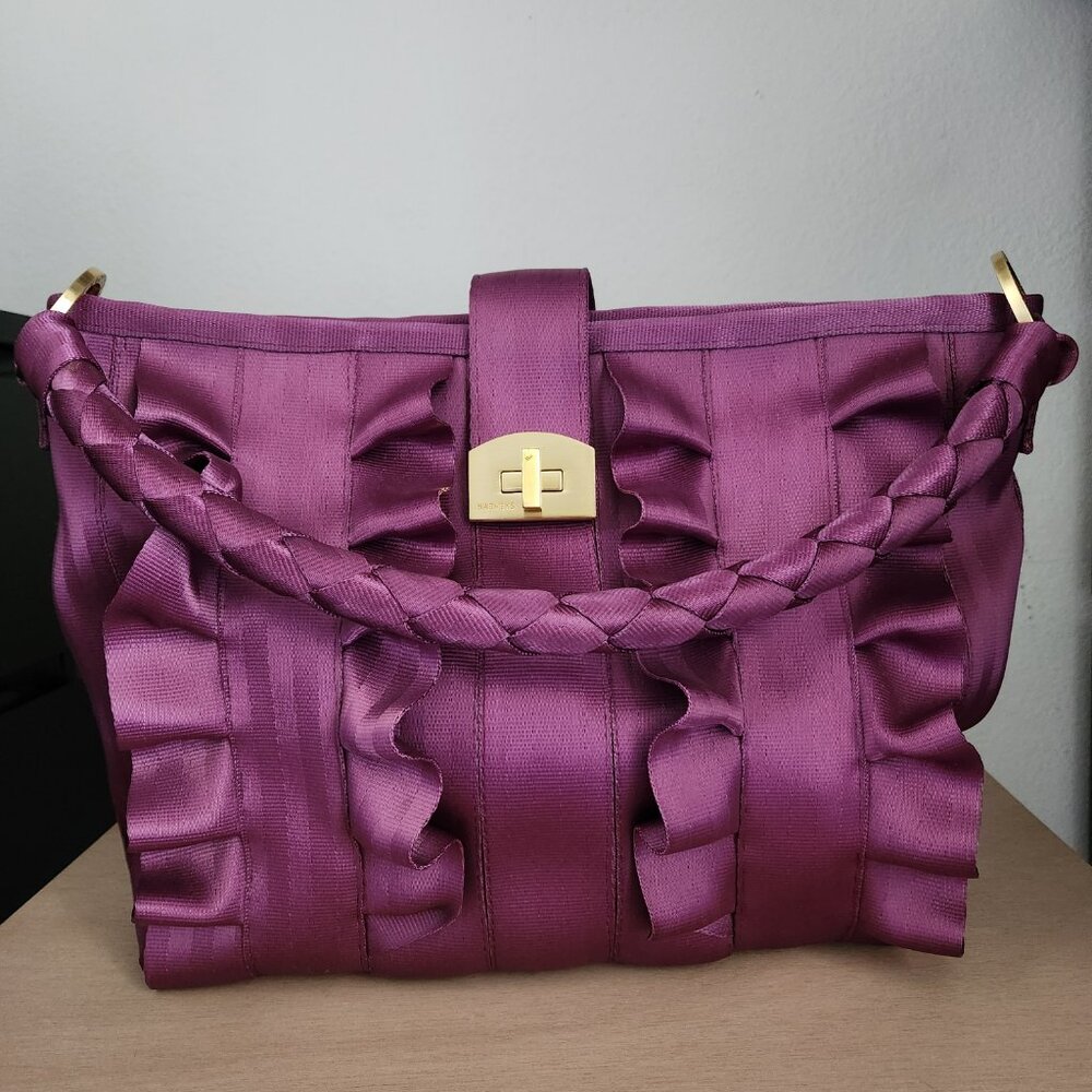 Harveys Lola Ruffle Shoulder Bag with Gold-tone Hardware - Picture 2 of 8